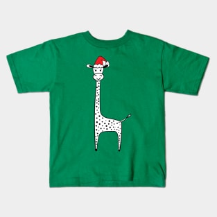 Christmas giraffe Kids T-Shirt